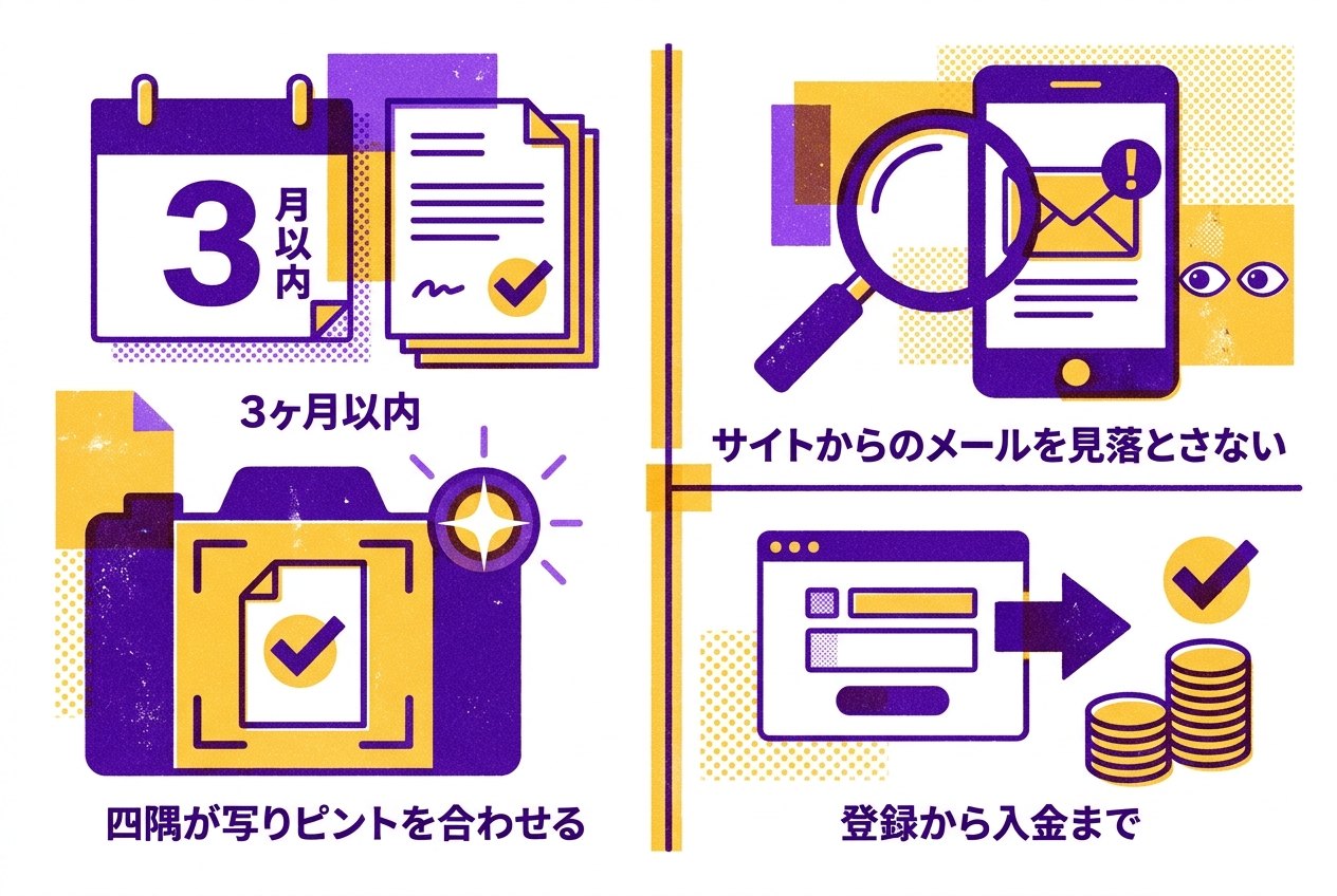登録から入金まで、これだけはチェック